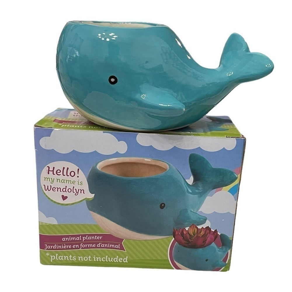 Wendolyn the Whale Animal Succulent Planter